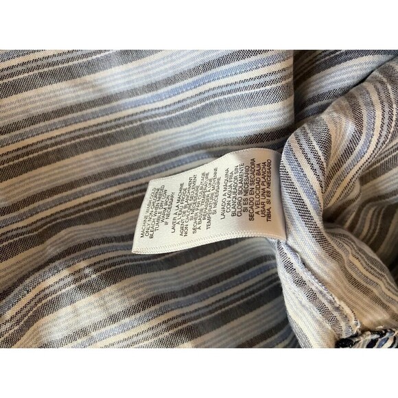 MICHAEL KORS Men's Long Sleeve Dress Shirt Size Large Blue & White Striped - Picture 9 of 9